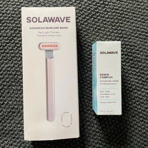 SolaWave Advanced Skincare Wand with Red Light Therapy + Activating Serum